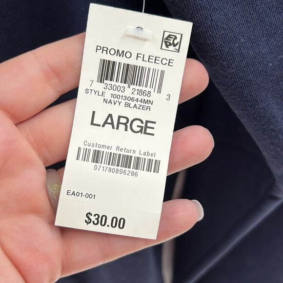 Ideology Men's Crewneck Fleece Sweatshirt - Navy - Large - New with tags - Picture 4 of 6